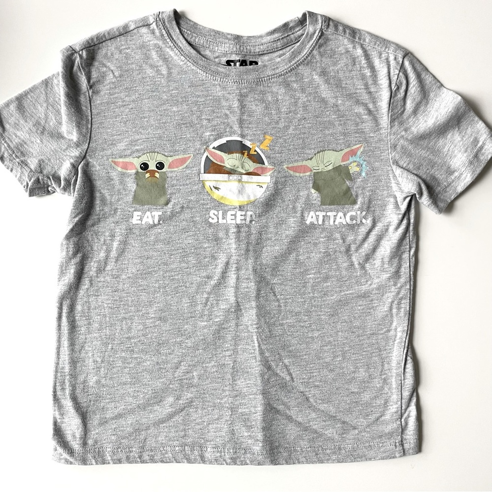 3/$10 Boys Star Wars Eat Sleep Attack T-shirt 5/6